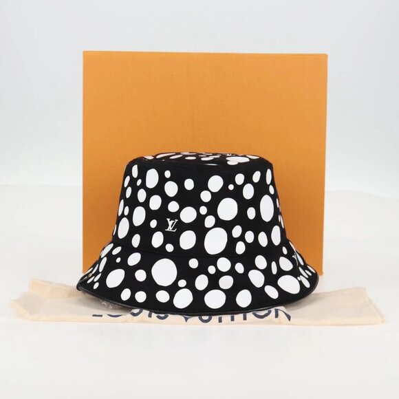 LOUIS VUITTON LVxYK Reversible Chapeau Infinity Hat Black M7072S Auth 138968A - Picture 12 of 12